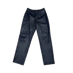 Timothy Daniels Vintage Straight Leg High Rise Leather Pants Size 6